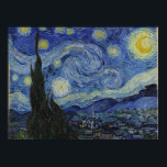 Starry Night av Vincent Van Gogh Poster<br><div class="desc">Vincent Van Gogh - firande i konstens befälhavare</div>