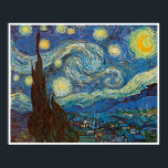 Starry Night av Vincent van Gogh Poster<br><div class="desc">Vincent Willem van Gogh,  en nederländsk postimponerande målare,  är bäst känd för sin använda av levande färg och för den känslomässiga inverkan som hans arbete har.</div>