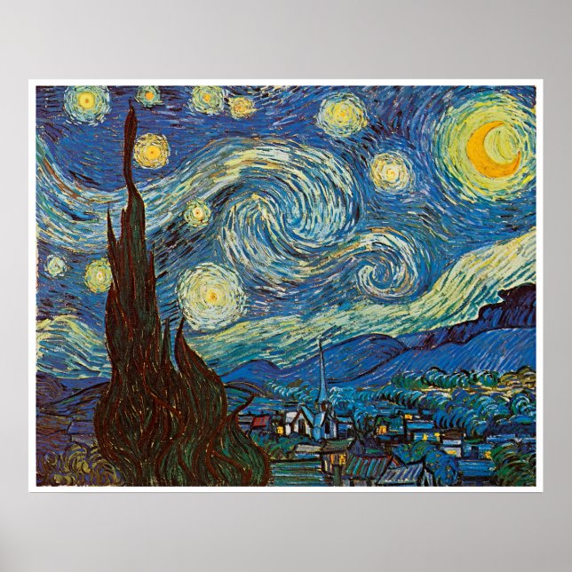 Starry Night av Vincent van Gogh Poster (Framsidan)