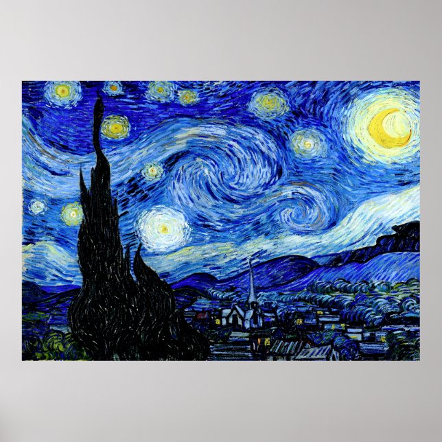 Starry Night av Vincent van Gogh Poster (Framsidan)