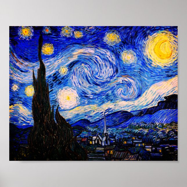 Starry Night av Vincent Van Gogh Poster (Framsidan)
