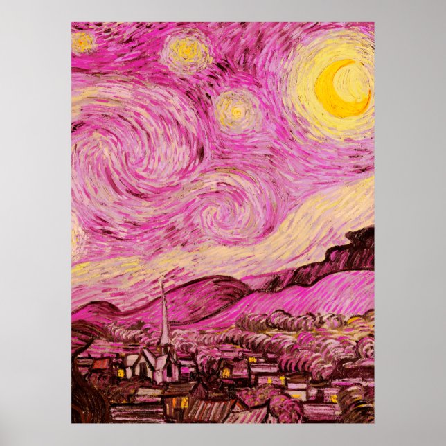 Starry Night av Vincent Van Gogh Poster (Framsidan)