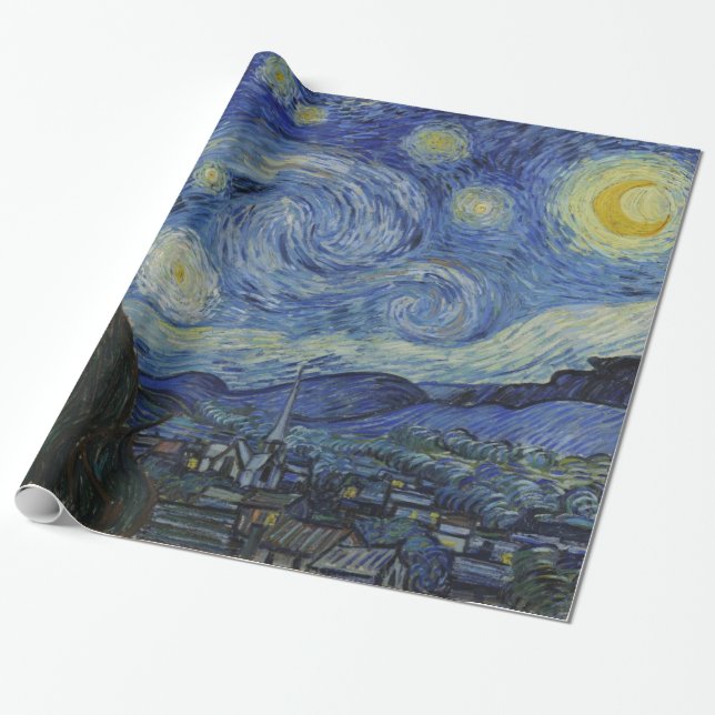 Starry Night av Vincent Van Gogh Presentpapper (Utrullad)