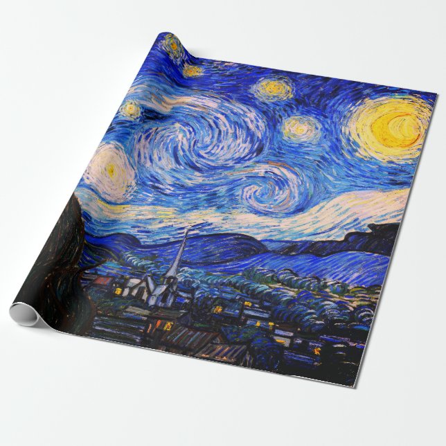 Starry Night av Vincent Van Gogh Presentpapper (Utrullad)