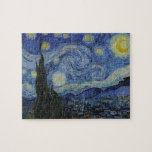 Starry Night av Vincent van Gogh Pussel<br><div class="desc">Vincent Willem van Gogh var en postimponerande målare till nederländska ursprung, vars arbete - framstående på grund av dess skönhet, känslomässiga ärlighet och djärva färg - hade ett långtgående inflytande på 1900-talets konst. Efter år av smärtsam oro och många utbrott av psykiskt sjukdom dog han åldras 37 från ett skottsår,...</div>
