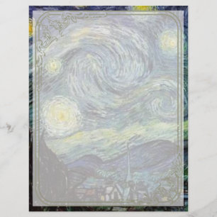 Starry Night av Vincent van Gogh. Reklamblad