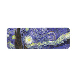 Starry Night av Vincent van Gogh Returadress Etikett