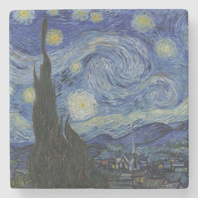 Starry Night av Vincent Van Gogh Stenunderlägg (Framsidan)