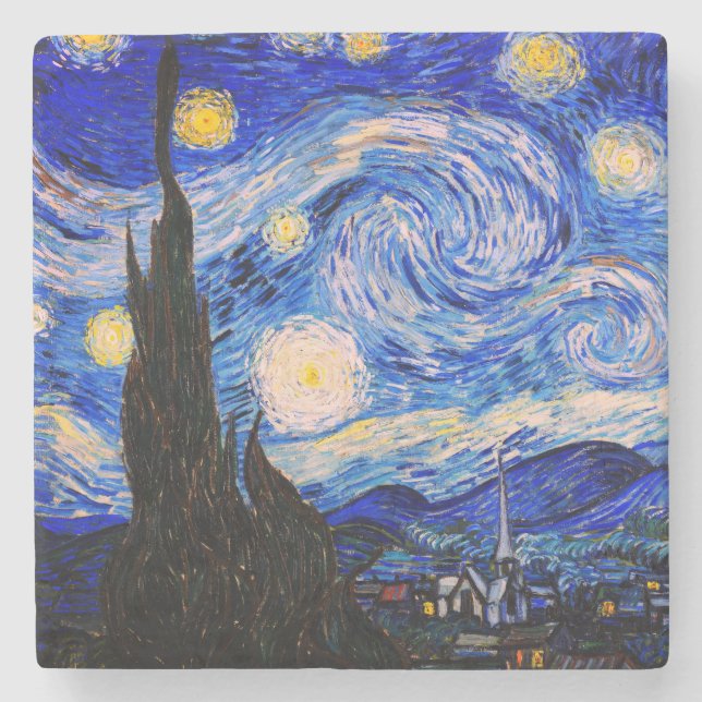 Starry Night av Vincent Van Gogh Stenunderlägg (Framsidan)