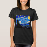 Starry Night av Vincent Van Gogh T Shirt<br><div class="desc">Vincent Van Gogh Starry Natten. Det här är ett gammalt mästerverk från huvudmålaren Vincent Van Gogh. Den här bran konstlandskapsmålningen har vackert,  vibrerande,  mättat färg. Vincent Van Gogh var en dutch post impressionist-målare. Den här avbildningen är i den offentliga domänen</div>