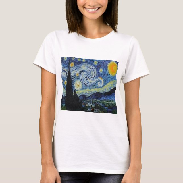 "Starry Night" av Vincent Van Gogh, T-shirt (Framsida)