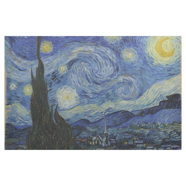 Starry Night av Vincent Van Gogh Tyg (Yard)