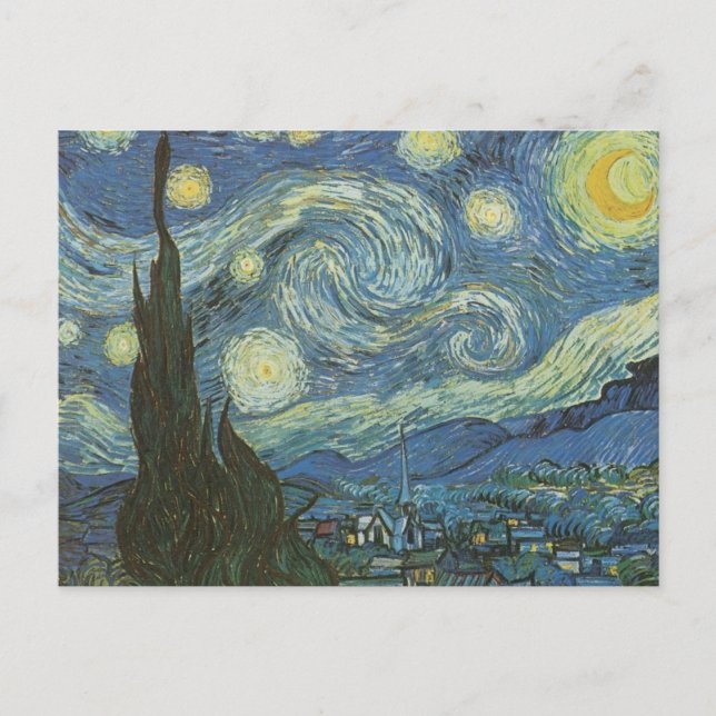 Starry Night av Vincent Van Gogh Vykort (Framsida)