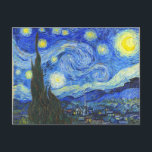 Starry Night av Vincent van Gogh Vykort<br><div class="desc">Starry Night av Vincent van Gogh</div>