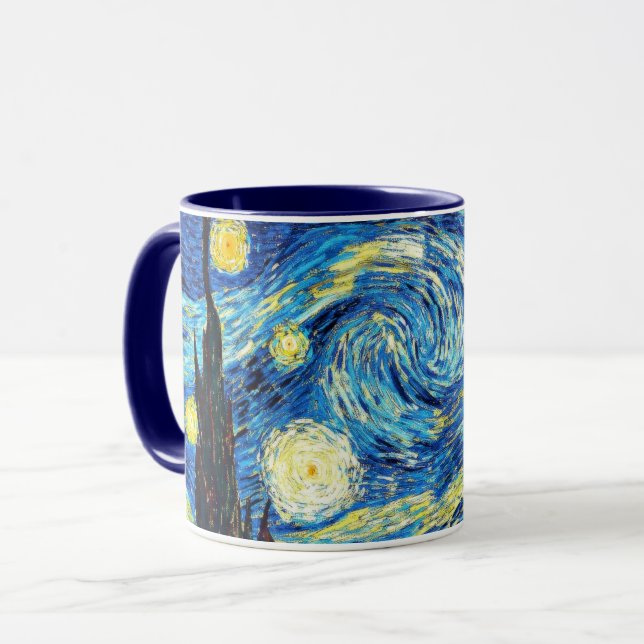 Starry Night av Vincent van Goghm Mugg (Framsida vänster)
