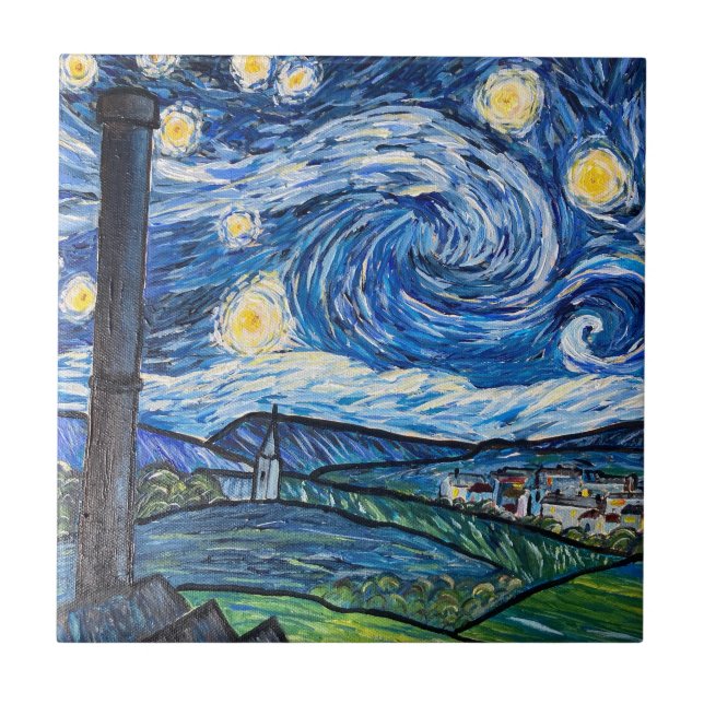Starry Night Belmont Lancashire Kakelplatta (Framsidan)