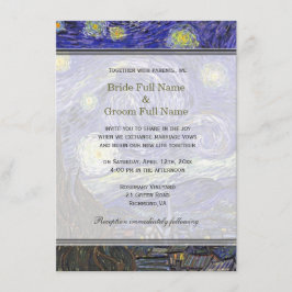 Starry Night, berömd bra Art bröllopsinbjudan. Inbjudningar