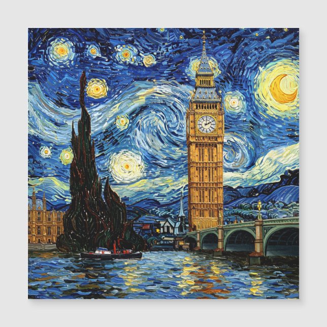 Starry Night Big Ben London England (Framsida)