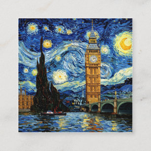 Starry Night Big Ben London England Tilläggskort
