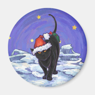 Starry Night Black Cat-jul Magnet