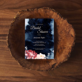 Starry Night Blommigt Inbjudningskort för möhippan