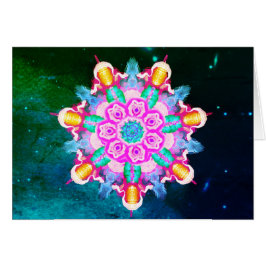 *~* Starry Night Blue, Grönt Healers Energy Hälsningskort