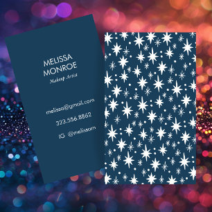 Starry Night Blue Mönster Elegant Visitkort