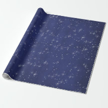 Starry Night Blue Navy Grått Silver Confetti Deica