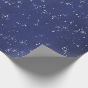 Starry Night Blue Navy Grått Silver Confetti Deica Presentpapper