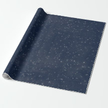 Starry Night Blue Navy White Grått Silver confetti