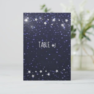 Starry Night Bröllop Bord Card Inbjudningar