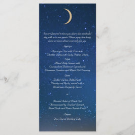 Starry Night Bröllop Menu Meny