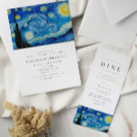Starry Night Bröllop Menu Meny<br><div class="desc">, </div>