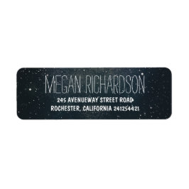 Starry night bröllop returadress etikett