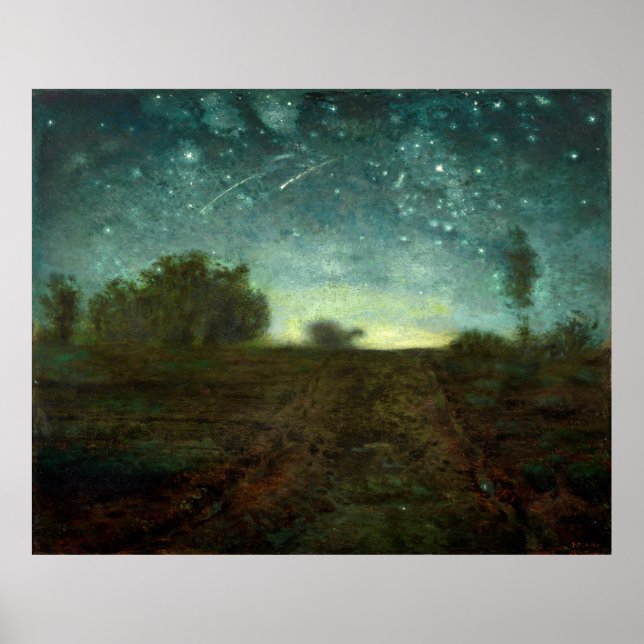 Starry Night by Jean-François Millet (ca 1850-65) Poster (Framsidan)