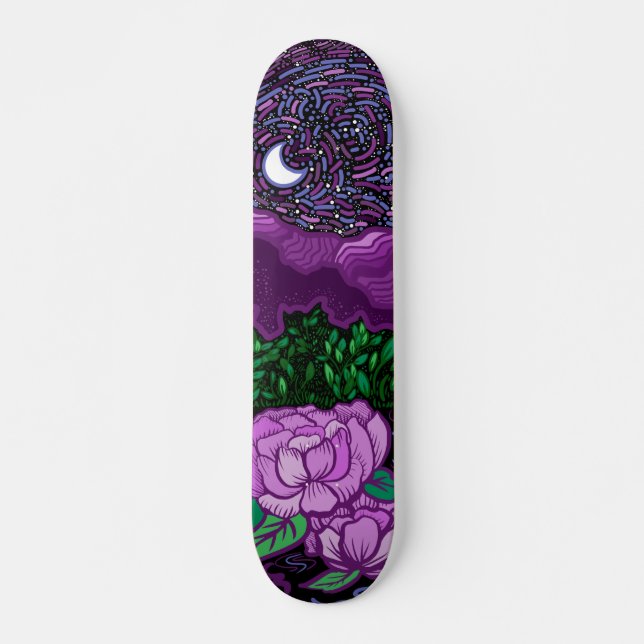 Starry Night by Sjö Mini Skateboard Bräda 18,5 Cm (Framsida)