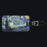Starry Night by van Gogh Bagagebricka<br><div class="desc">Van Gogh var besatt av symbolen för lysande föremål och för färg. Lampan var en symbol för lugn och säkerhet. Stjärnan symboliserade tro och gasljus,  mänskliga realiteter. Djupt ultramarinblått var oändligt,  medan rött och grönt uttryckte "detta fruktansvärda sak,  manar passioner.</div>