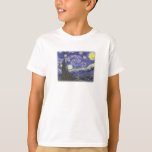 Starry Night by Van Gogh children t-shirt<br><div class="desc">Van Goghs ikoniska stjärnmålning med faded kant för en bättre t-shirt-design.</div>