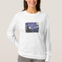 Starry Night by Van Gogh dam långärmad shirt