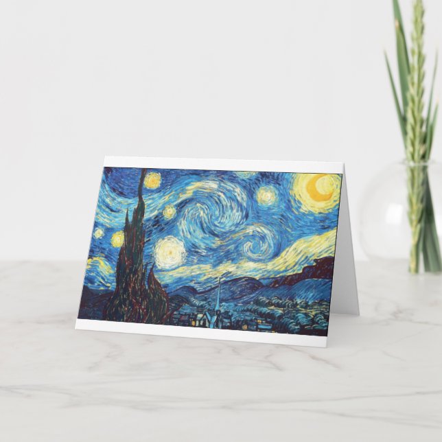 Starry Night by Van Gogh, Fine Art, Kort (Framsida)