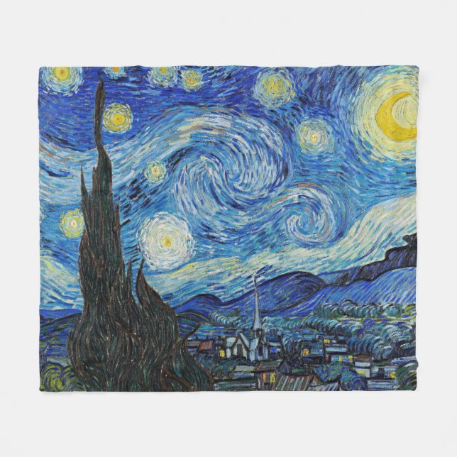 Starry Night by Van Gogh, Fleecefilt (Framsidan (Horisontell))
