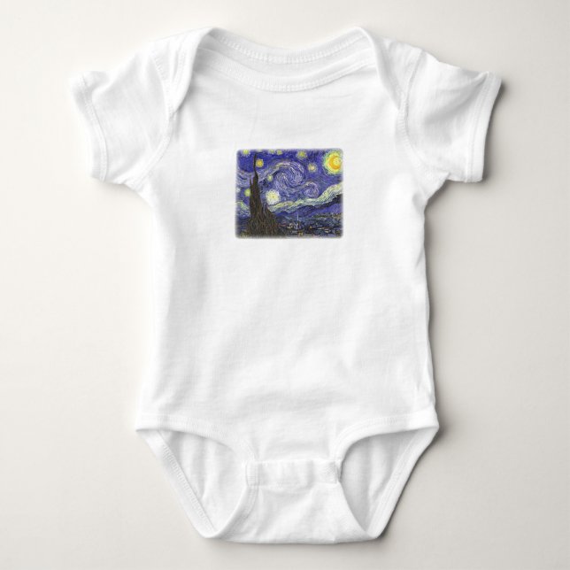 Starry Night by Van Gogh Infant creeper Tee (Framsida)