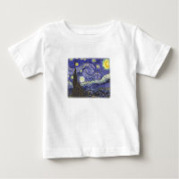 Starry Night by Van Gogh infant t-shirt