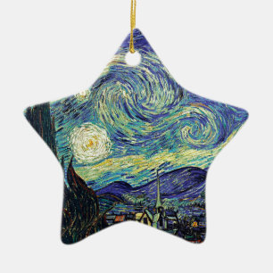 Starry Night by van Gogh Julgransprydnad Keramik