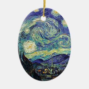 Starry Night by van Gogh Julgransprydnad Keramik