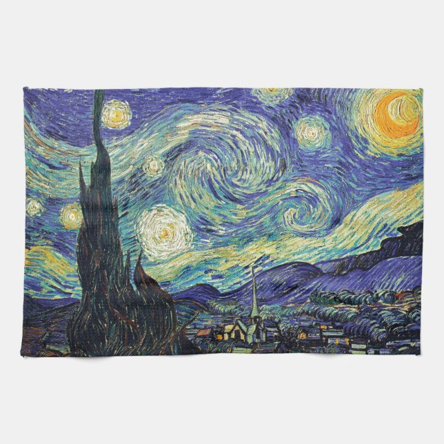 Starry Night by van Gogh Kökshandduk (Horisontell)