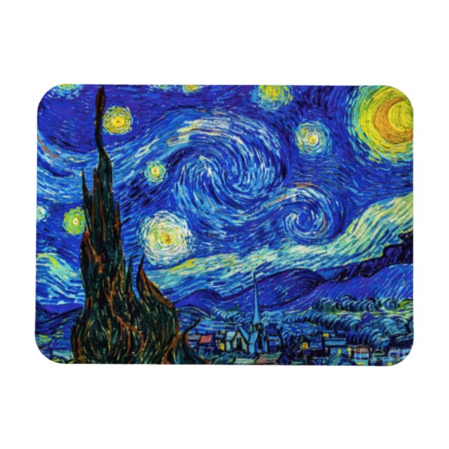 Starry Night by Van Gogh, Magnet (Horisontell)