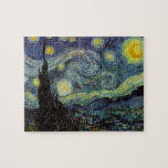 Starry Night by van Gogh Modern Art Painting Blue Pussel<br><div class="desc">Van Gogh var besatt av symbolen för lysande föremål och för färg. Lampan var en symbol för lugn och säkerhet. Stjärnan symboliserade tro och gasljus,  mänskliga realiteter. Djupt ultramarinblått var oändligt,  medan rött och grönt uttryckte "detta fruktansvärda sak,  manar passioner.</div>