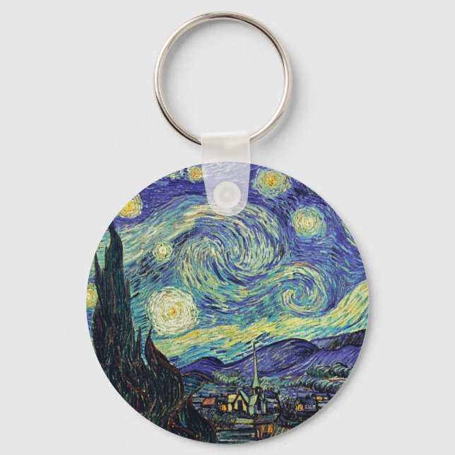 Starry Night by van Gogh Nyckelring (Framsida)