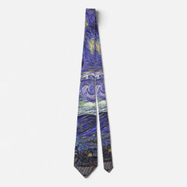 Starry Night by Van Gogh tie Slips